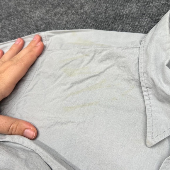 Dries Van Noten Shirt Men's Size EU 50- US 40 Grey Button Down Dress Solid - Picture 3 of 11